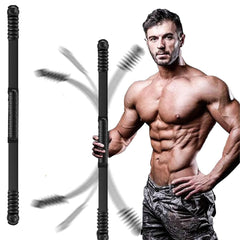 Fitness Exercise BarElastic Fitness BarHigh Frequency Vibration Training BarFat Buring Workout Bar For Yoga Pilates SportsPower Twister Bar For ArmAbdominal Muscles Strength Exercises In Home Gym