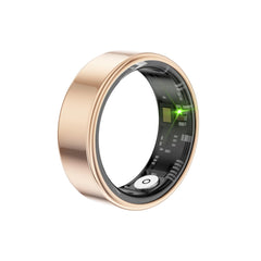 Smart Ring Health Fitness TrackerSleep Tracker Ring with Heart Rate/Steps/Distance/Calories/Blood Oxygen MonitoringWaterproof Fitness Ring for ActivityCompatible with iOS & Android(Gold10)