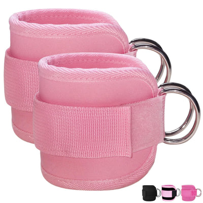 Anemeeoke Fitness Ankle Straps for Cable Machine Women Pink