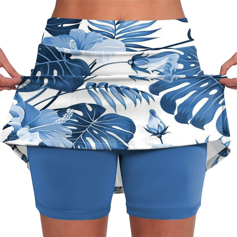 Plus Size Biker Shorts for Women Tennis Skirt Maternity Skirt Skort for Women Shorts for Women Plus Size Cider Clothing Golf Skirts for Women Womens Skort Biker Shorts with Pockets（2-BlueXX-Large）