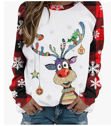 3D Digital Print Sweater for Women