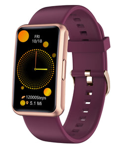Cloudpoem Fitness Tracker No Bluetooth No APP/Phone Required Fitness Watch IP68 Waterproof with Steps Counter Sleep Tracker Alarm Clocks Stopwatch for Men Women Parents (Purple)