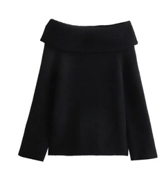 Off Shoulder Pullover Sweater for Women